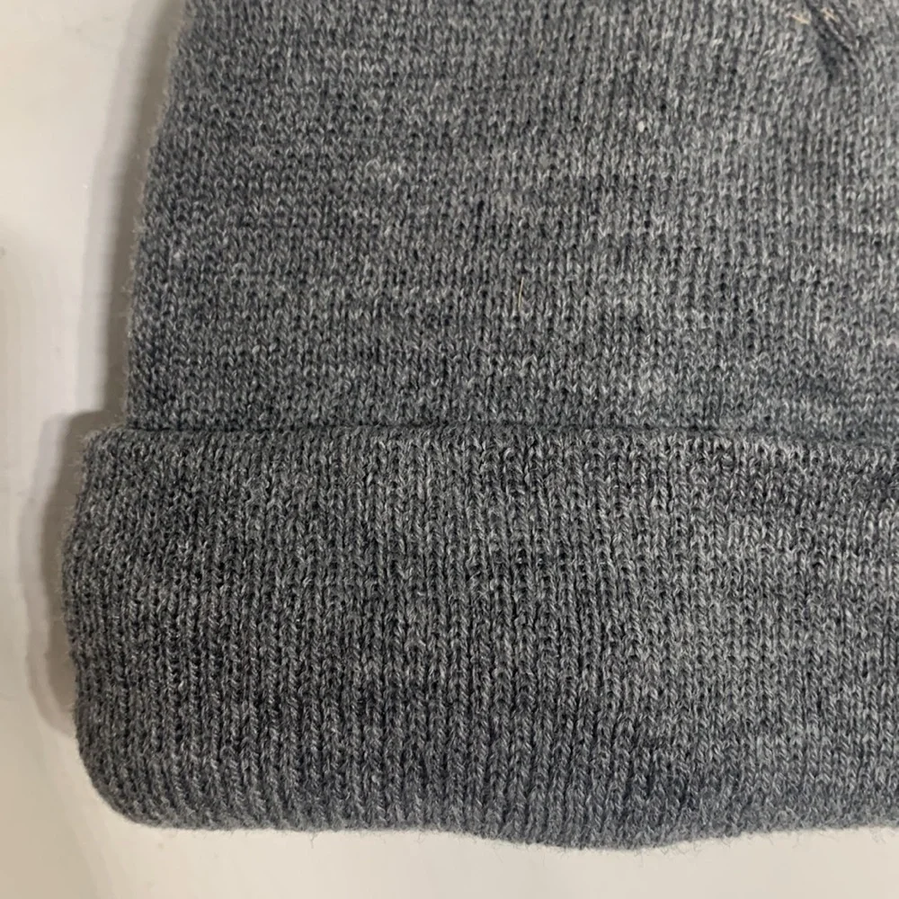 Gray kids knit fold over winter hat new with tags
